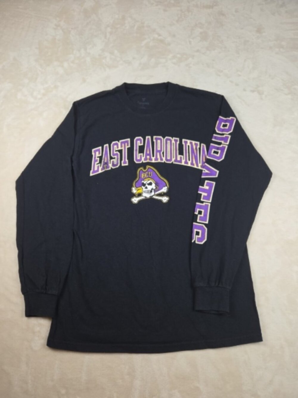 Fanatics East Carolina Pirates Long Sleeve T‑Shirt Black Size S